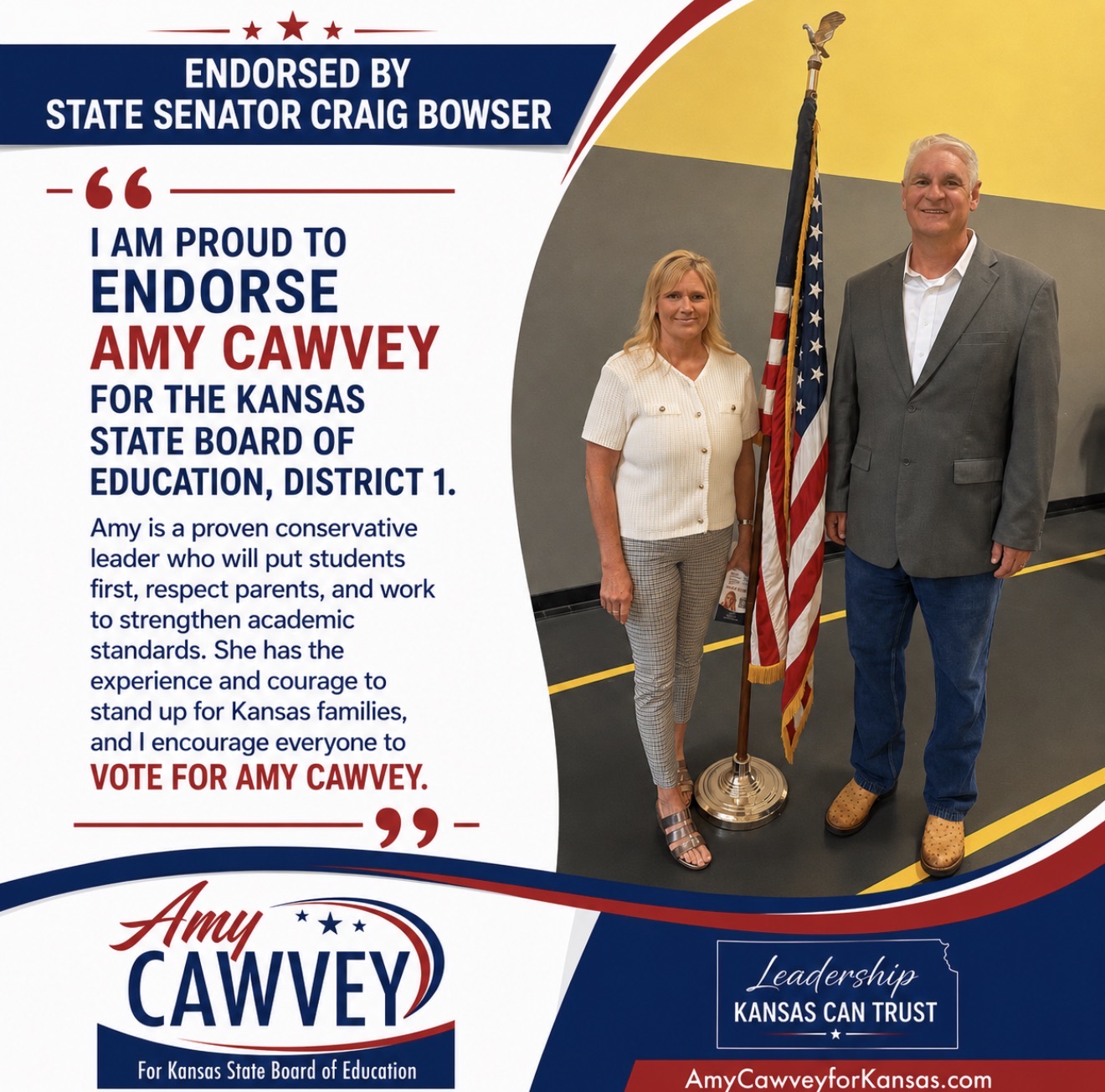 State Senator Craig Bowser for Kansas State Board of Education District 1